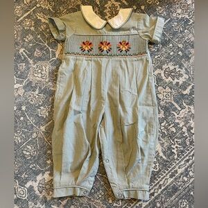 Smocked Gingham Turkey Outfit